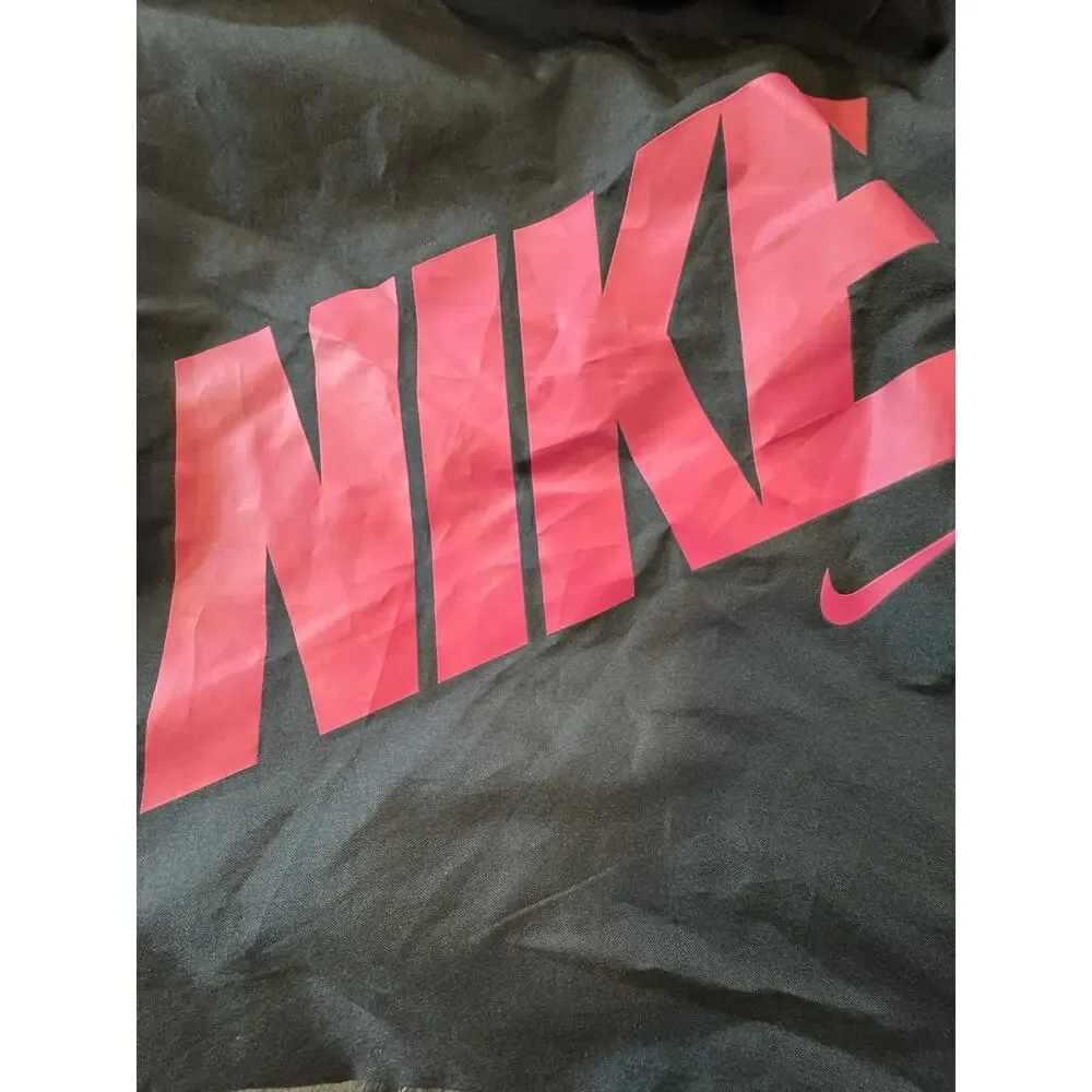 Nike Drawstring Black & Purple Gym Bag Backpack Ruck Sack Sneaker Pack Running